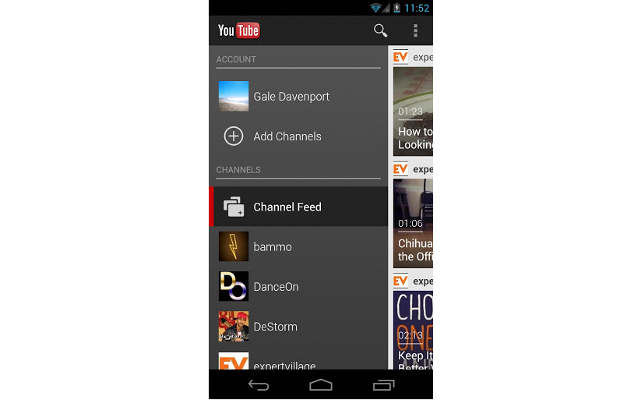 YouTube mobile site
